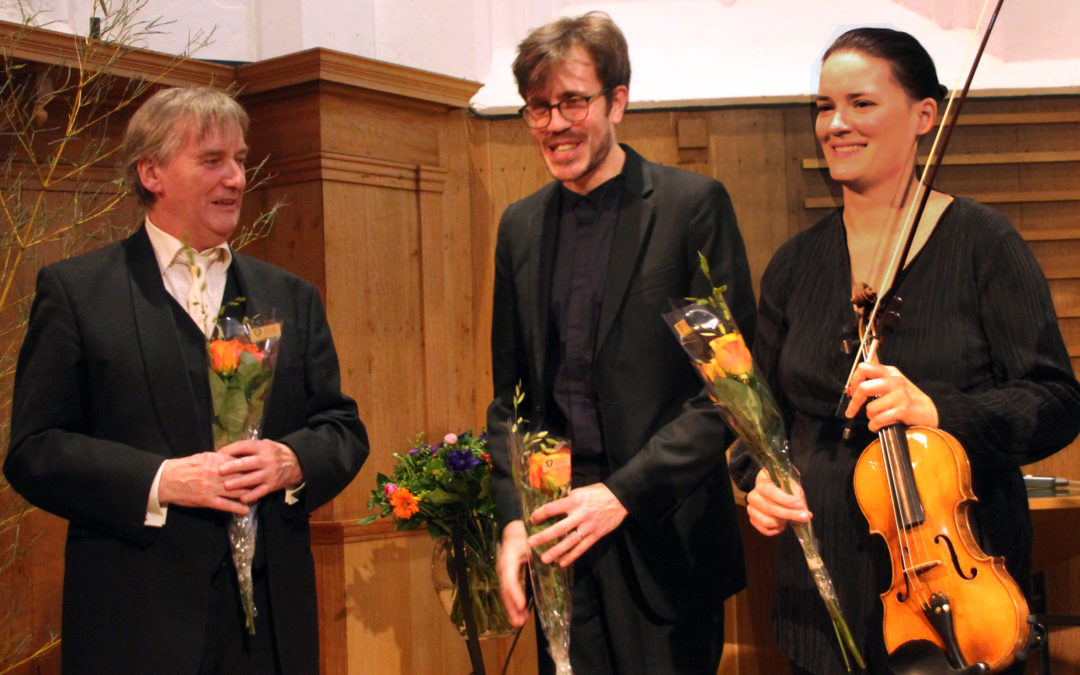Cees and Trio Minne after the perfromance of the Beethoven Trio in F minor
